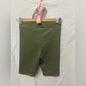H&M Divided Ribbed Biker Shorts - Khaki Green - Size XS
EUC